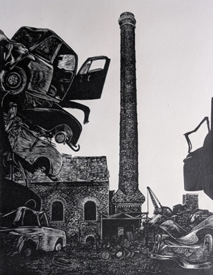 The Old Municipal Incinerator, W.6; Paynter, Hilary (b. 1943); 1973; BIKGM.9110