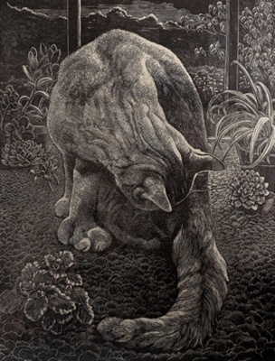 Rufus by Moonlight (My Six Clawed Cat); Rawlinson, William Thomas (1912-1993); 1984; WR.40