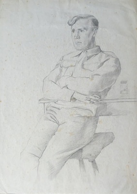 Portrait Sketch of Man; Burke, Thomas; 1941-1945; BIKGM.7343.79