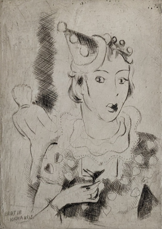 Bally Hoo - Girl in Pierrette Hat; Richards, Albert (1919-1945); 1935-1939; BIKGM.7125