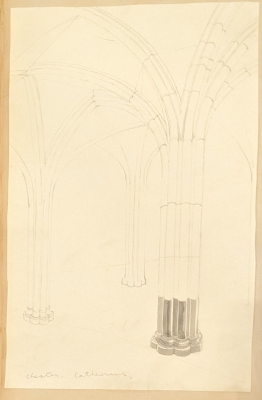 Vaulted Columns - Chester Cathedral; Richards, Albert; 1935-1939; BIKGM.7050.3