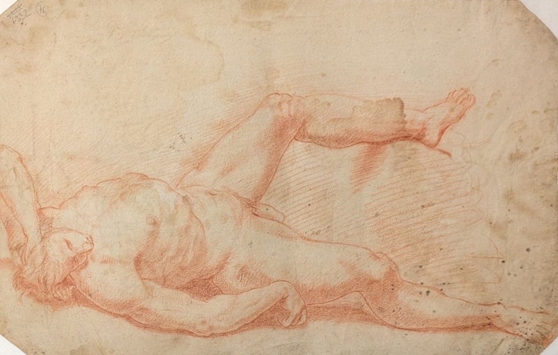 Figure Study of a Reclining Male Nude ; BIKGM.6332