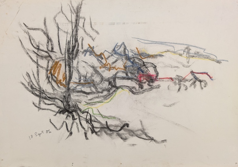 Landscape Sketch; Horsfield, Nicholas (1917-2005); 1986; BIKGM.8884