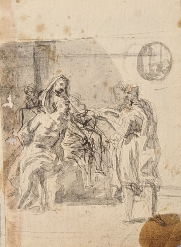 Interior Scene with Three Figures; BIKGM.6235