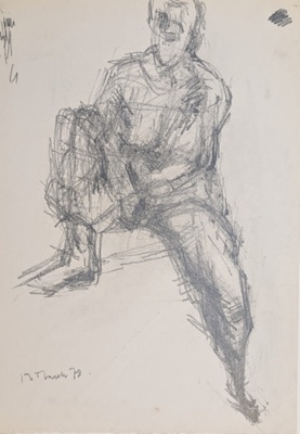 Seated Nude; Horsfield, Nicholas (1917-2005); 1978; BIKGM.8923