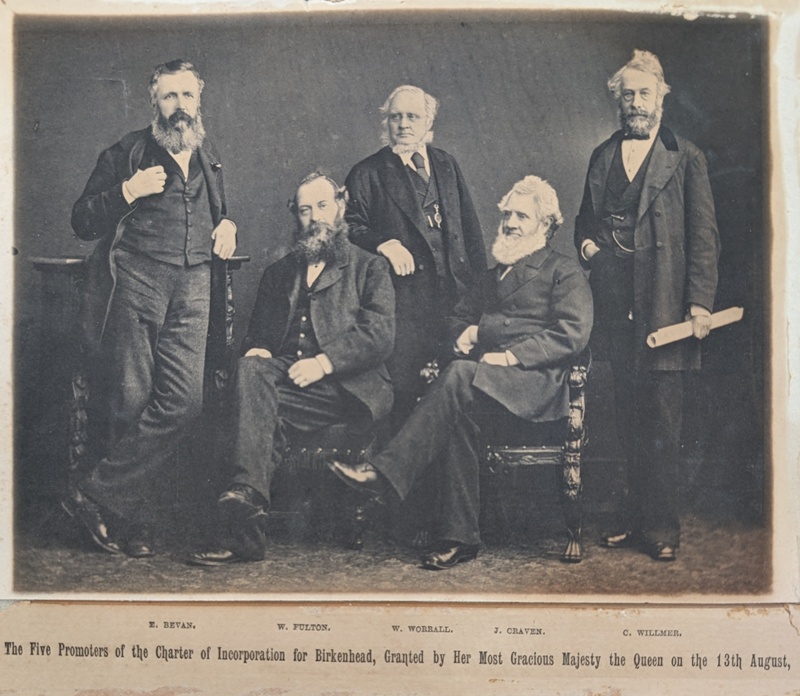 The Five Promoters of the Charter of Incorporation for Birkenhead 1877; Unknown; BIKGM.275