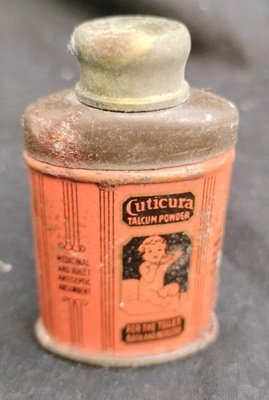 Miniature Cuticra Talcum Powder Tin; Potter Drug and Chemical Corp; 2024.1968