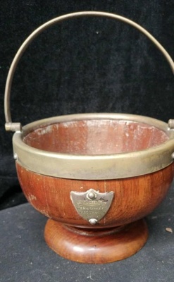 Te Kuiti Tennis Club Men's Singles 1914-1915 trophy awarded to HM Taylor.; 1915; 2023.0196 Te Kuiti Tennis Club Men's Singles 1914-1915 trophy awarded to HM Taylor.; 1915; 2023.0196