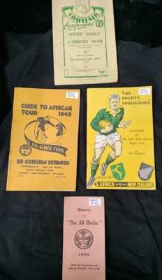 Rugby Programme Booklets x 4, belonged to Alan Howell; 2025.2134