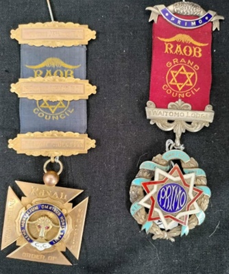 Buffalo Lodge (RAOB) Waikato Medals x 2; L. Simpson & Co.; 1929; 2025.2169