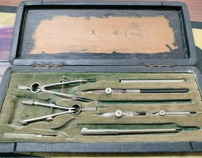 Mathematical/Drafting Set, "Macdougall Prize" awarded to B Bayley Johnson; 1925; 2022.2185