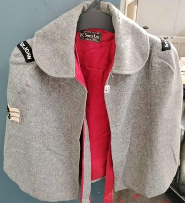 St Johns Grey Woollen Nurses Cape; c1950; 2025.2189 St Johns Grey Woollen Nurses Cape; c1950; 2025.2189