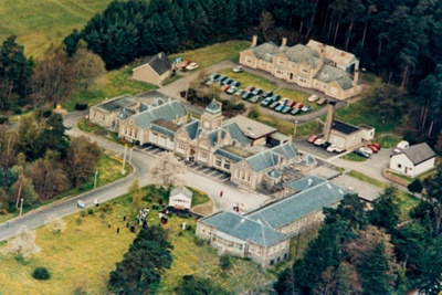 Photograph, aerial view of Leanchoil Hospital; 1992; LT.2022.1.2