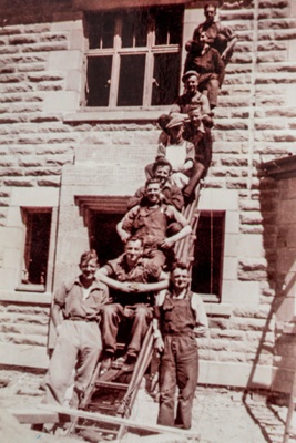 Photograph, carpentry squad at Leanchoil Hospital ; 1938; LT.2022.4.1