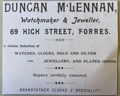 fht.2026.192  copy of 69 high st, forres - duncan maclennan watchmaker & jeweller advert