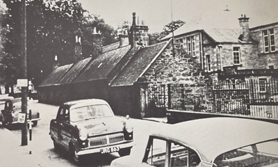 fht.2026.155  school playground houses - from 'a glimpse of forres of yesteryear' image