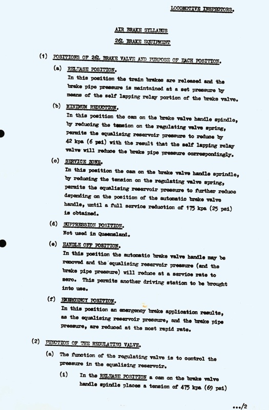 Air Brake Syllabus. 26L Brake Equipment.; A1374 eHive