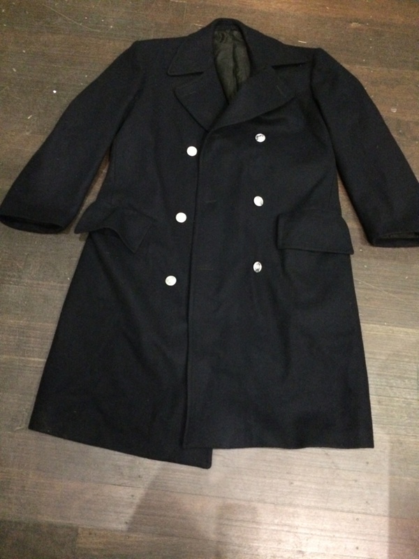 Uniform Navy Blue Wool Coat; A0596 eHive