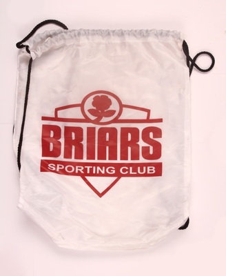 Bag - Briars Sporting Club branded drawstring bag. ; T161 Bag - Briars Sporting Club branded drawstring bag. ; T161