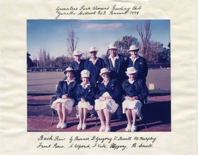 Bowls - Greenlees Park Women's Bowling Club - Yaralla District No.3 Pennant 1998; 1998; P0038 Bowls - Greenlees Park Women's Bowling Club - Yaralla District No.3 Pennant 1998; 1998; P0038