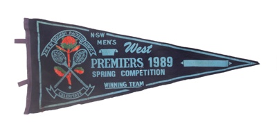 Pennant - N.S.W. Men's - West - Spring Competition - Winning Team - Premiers, ; 1989; T162 Pennant - N.S.W. Men's - West - Spring Competition - Winning Team - Premiers, ; 1989; T162