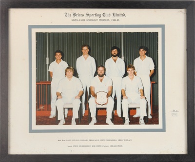 Photo: The Briars Sporting Club Limited - Seven-A-Side Knockout Premiers, ; 1984 - 1985; F0047 Photo: The Briars Sporting Club Limited - Seven-A-Side Knockout Premiers, ; 1984 - 1985; F0047
