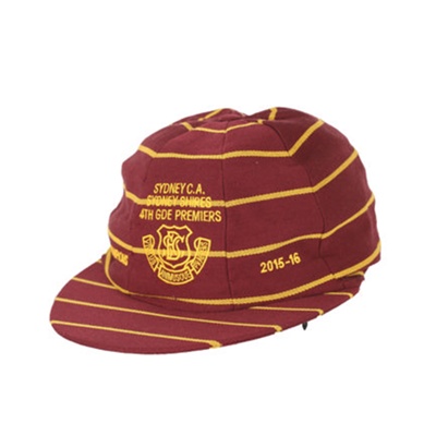 Cricket cap: Sydney CA Sydney Shires 4th grade premiers Club Champions 2015-2016; 2015 - 2016; T117 Cricket cap: Sydney CA Sydney Shires 4th grade premiers Club Champions 2015-2016; 2015 - 2016; T117