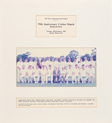 Cricket - 75th anniversary cricket match 26/01/1993; 1993; P0124 Cricket - 75th anniversary cricket match 26/01/1993; 1993; P0124