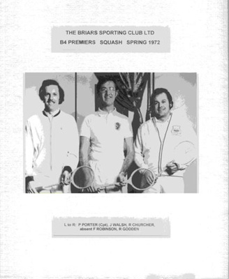 Squash - B4 Premiers Spring 1972; 1972; P0001 Squash - B4 Premiers Spring 1972; 1972; P0001
