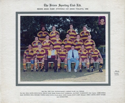 Rugby - 2nd grade - Stockdale Cup Grand finalists 1996; 1996; P0067 Rugby - 2nd grade - Stockdale Cup Grand finalists 1996; 1996; P0067