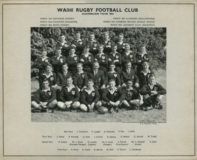 Rugby - Waihi Rugby Football Club - Australian Tour 1964; 1964; P0047 Rugby - Waihi Rugby Football Club - Australian Tour 1964; 1964; P0047