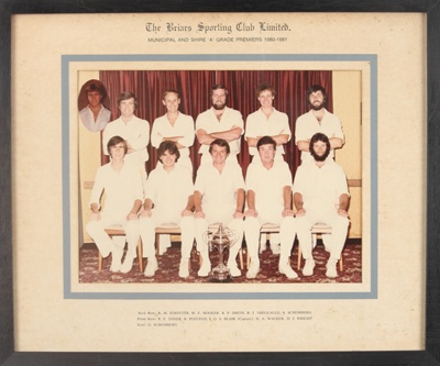 Photo: The Briars Sporting Club Limited - Municipal and Shire "A" Grade Premiers ; 1980 - 1981; F0041 Photo: The Briars Sporting Club Limited - Municipal and Shire "A" Grade Premiers ; 1980 - 1981; F0041