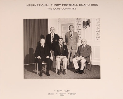 Photo: International Rugby Football Board - The Laws Committee; 1980; P0193 Photo: International Rugby Football Board - The Laws Committee; 1980; P0193