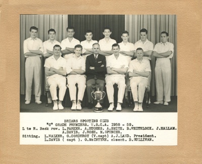 Cricket - C Grade Premiers WSCA 1958-1959; 1958 - 1959; P0079 Cricket - C Grade Premiers WSCA 1958-1959; 1958 - 1959; P0079
