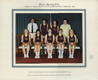 Basketball - Women's A Grade Premiers, Western Suburbs Basketball Competition 1985; 1985; P0016 Basketball - Women's A Grade Premiers, Western Suburbs Basketball Competition 1985; 1985; P0016