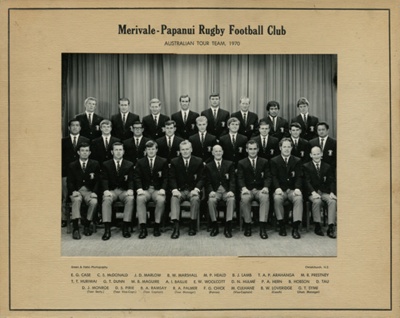 Rugby - Merivale - Papanui Rugby Football Club - Australian Tour Team 1970; 1970; P0052 Rugby - Merivale - Papanui Rugby Football Club - Australian Tour Team 1970; 1970; P0052