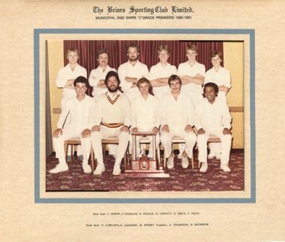 Cricket - Municipal & Shire C Grade Premiers 1980-1981; 1980 - 1981; P0082 Cricket - Municipal & Shire C Grade Premiers 1980-1981; 1980 - 1981; P0082