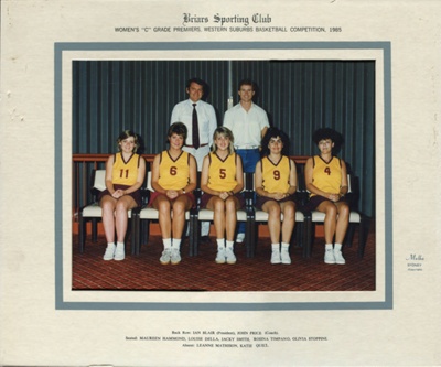 Basketball - Women's C Grade Premiers, Western Suburbs Basketball competition 1985; 1985; P0017 Basketball - Women's C Grade Premiers, Western Suburbs Basketball competition 1985; 1985; P0017