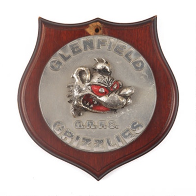Plaque - Glenfield Grizzlies - G.R.F.C. ; OB0219 Plaque - Glenfield Grizzlies - G.R.F.C. ; OB0219