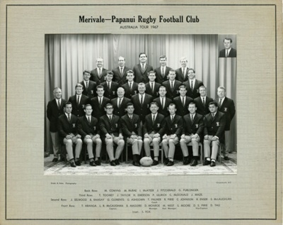 Rugby - Merivale - Papanui Rugby Football Club - Australia Tour 1967; 1967; P0051 Rugby - Merivale - Papanui Rugby Football Club - Australia Tour 1967; 1967; P0051