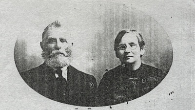 Copy of photograph, Peter & Mary McConachie, Broomknowes; 1920s; CT.2022.13.04