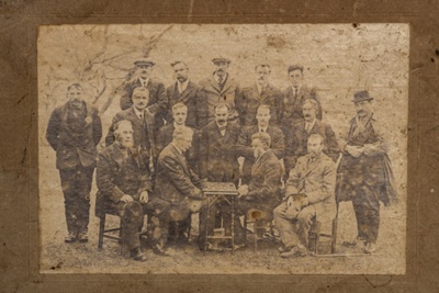 Photograph, Cabrach draughts club; late 1800s; CT.2023.03.30