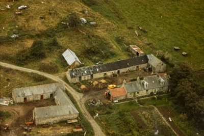 Photograph, aerial view of Nether Ardwell, Cabrach; c.1970s; CT.2023.03.07