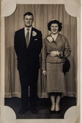 Photograph of couple, Cabrach; 1950s; CT.2022.04.22