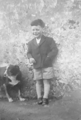 Photograph, George McHardy and his collie, Badchier, Cabrach; 1957; CT.2024.02.15