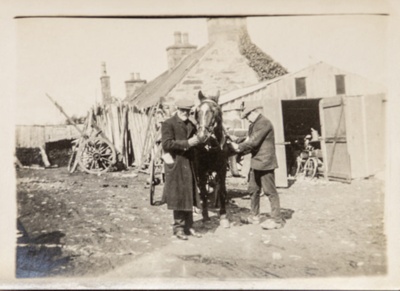 Photograph, outside Nether Ardwell, Cabrach; 1922; CT.2023.03.09