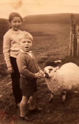Photograph, Pamela McHardy and Andrew MacPherson, Badchier, Lower Cabrach ; 1970-71; CT.2024.02.04