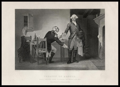 Treason of Benedict Arnold American Revolution 1874 Antique Engraved Print ; Johnson, Wilson & Co., New York; 1874; 2015.2