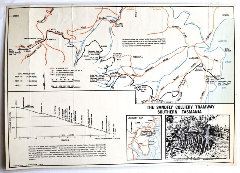 Samlet Colliery Map Map, Old Sandfly Colliery Railway; 1974; CM.R096a | eHive