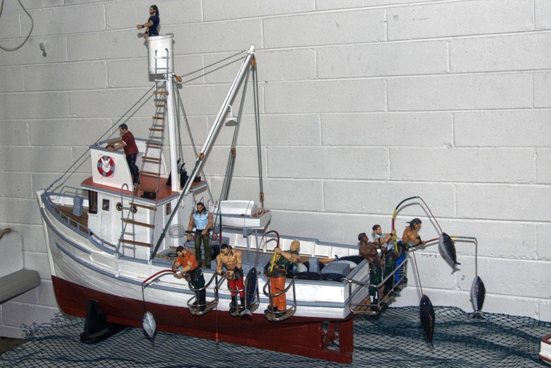 Model Tuna Pole Boat. Tuna Poling Leather Pad.; Merv Payne; 0028 eHive